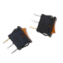 10pcs Momentary SPDT 3P Rocker Switch 2 Circuits On-Off Yellow LED
