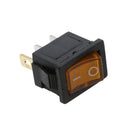 10pcs Momentary SPDT 3P Rocker Switch 2 Circuits On-Off Yellow LED