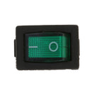 10pcs Momentary Latching 3 Pins 2 Circuits Rocker Switch Green LED