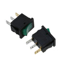 10pcs Momentary Latching 3 Pins 2 Circuits Rocker Switch Green LED