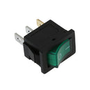 10pcs Momentary Latching 3 Pins 2 Circuits Rocker Switch Green LED