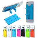 Cell Phone Card Holder Sticker Firmly Adhesive Stick Back Cover Credit Card Holder Pouch Pocket Wallet for All Mobile Phones White