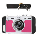 Retro 3D Camera Phone Cover Case With Strap FIT FOR iPhone 7 Plus 5.5'' Rose Gold