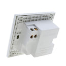 Wall 4-Port USB Socket Charger AC Power Receptacle Outlet Plate Panel
