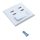 Wall 4-Port USB Socket Charger AC Power Receptacle Outlet Plate Panel