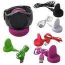 USB Powered Charger Cradle Charge Dock Adapter For Samsung Gear S3 Classic / S3 Frontier Smart Watch Purple