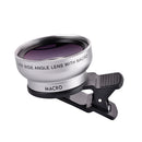 0.45X Professional HD Camera Lens Kit 2 in 1 Wide Angle Lens Clip On Phone Lens for iPhone or Android Silver