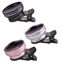 0.45X Professional HD Camera Lens Kit 2 in 1 Wide Angle Lens Clip On Phone Lens for iPhone or Android Silver