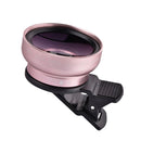 0.45X Professional HD Camera Lens Kit 2 in 1 Wide Angle Lens Clip On Phone Lens for iPhone or Android Rose Gold