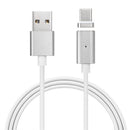 Magnetic Cable Micro USB Cable Wire Metal Charger Data Charging For Type-c Silver