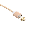 Magnetic Cable Micro USB Cable Wire Metal Charger Data Charging For Android Gold