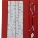 Wired Keyboard Flip 4.2''-6.5' 'Holster Case Cover Kickstand For Smsung HUAWEI HTC Micro USB Phone W/ OTG Red