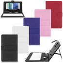 Wired Keyboard Flip 4.2''-6.5' 'Holster Case Cover Kickstand For Smsung HUAWEI HTC Micro USB Phone W/ OTG Red