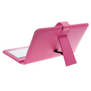 Wired Keyboard Flip 4.2''-6.5' 'Holster Case Cover Kickstand For Smsung HUAWEI HTC Micro USB Phone W/ OTG Rose Red