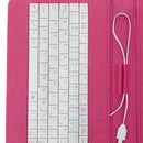 Wired Keyboard Flip 4.2''-6.5' 'Holster Case Cover Kickstand For Smsung HUAWEI HTC Micro USB Phone W/ OTG Rose Red