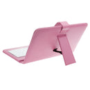Wired Keyboard Flip 4.2''-6.5' 'Holster Case Cover Kickstand For Smsung HUAWEI HTC Micro USB Phone W/ OTG Pink