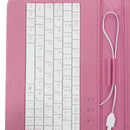 Wired Keyboard Flip 4.2''-6.5' 'Holster Case Cover Kickstand For Smsung HUAWEI HTC Micro USB Phone W/ OTG Pink