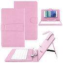 Wired Keyboard Flip 4.2''-6.5' 'Holster Case Cover Kickstand For Smsung HUAWEI HTC Micro USB Phone W/ OTG Pink