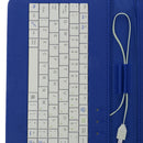 Wired Keyboard Flip 4.2''-6.5' 'Holster Case Cover Kickstand For Smsung HUAWEI HTC Micro USB Phone W/ OTG Navy