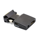 HDMI Female to VGA Male Converter Adapter with 3.5mm Audio Cord and USB Power Cable Support 1080P Output HDTV
