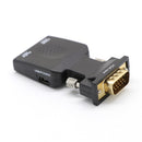 HDMI Female to VGA Male Converter Adapter with 3.5mm Audio Cord and USB Power Cable Support 1080P Output HDTV
