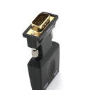 HDMI Female to VGA Male Converter Adapter with 3.5mm Audio Cord and USB Power Cable Support 1080P Output HDTV