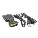 HDMI Female to VGA Male Converter Adapter with 3.5mm Audio Cord and USB Power Cable Support 1080P Output HDTV