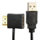 Convertor + 50cm USB 2.0 Male Charger Cable Lead HDMI Male to Female M/F Splitter Adapter for HDTV, PlayStation 3, DVD