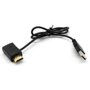 Convertor + 50cm USB 2.0 Male Charger Cable Lead HDMI Male to Female M/F Splitter Adapter for HDTV, PlayStation 3, DVD