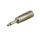 Headphone Adapter Plug 3 Pin Male Socket to 6.35 mm (1/ 4 inch) Mono Male Plug Stereo Audio Jack Headphone Adaptor