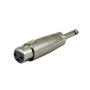 XLR Female to 1/4" 6.35mm Mono Male Plug Female Jack Audio Adapter Connector