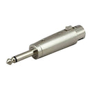 XLR Female to 1/4" 6.35mm Mono Male Plug Female Jack Audio Adapter Connector
