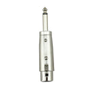 XLR Female to 1/4" 6.35mm Mono Male Plug Female Jack Audio Adapter Connector