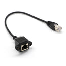 RJ45 M/F Shielded Ethernet Network Screw Panel Mount Extension Cable