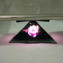 3D Prism Holographic, DIY 3D Holographic Video Play Display Pyramid Box for iPhone Samsung All 3.5-6.5'' Smartphone