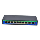 9 Port 10/100Mbps 8 POE Port & 1 Uplink Power Over Ethernet Switch 4,5+/7,8- Support 12V 24V 48V