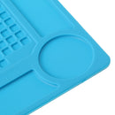 13.7 x 9.8 inch Heat-Resistant Silicone Repair Mat Maintenance Platform BGA Soldering Repair Station Non-skid Insulation Desk Pad for Mobile Phones, Computers, BGA Welding Repair Station