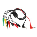 Multimeter Test Lead Kit Alligator Hook Banana Plug Clip Cables For Cell Phone