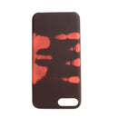 Thermal Sensor Phone Case, Magical Discoloration Thermal Heat Induction Phone Soft Case Black to Red For iPhone 7plus