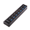 High Speed 7 Port USB Hub 3.0 Multi Hub Power Expansion For PC Laptop