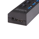 High Speed 7 Port USB Hub 3.0 Multi Hub Power Expansion For PC Laptop