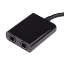 1 in 2 Out Digital Toslink Optical Fiber Audio Splitter Cable Adapter Black