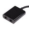 1 in 2 Out Digital Toslink Optical Fiber Audio Splitter Cable Adapter Black