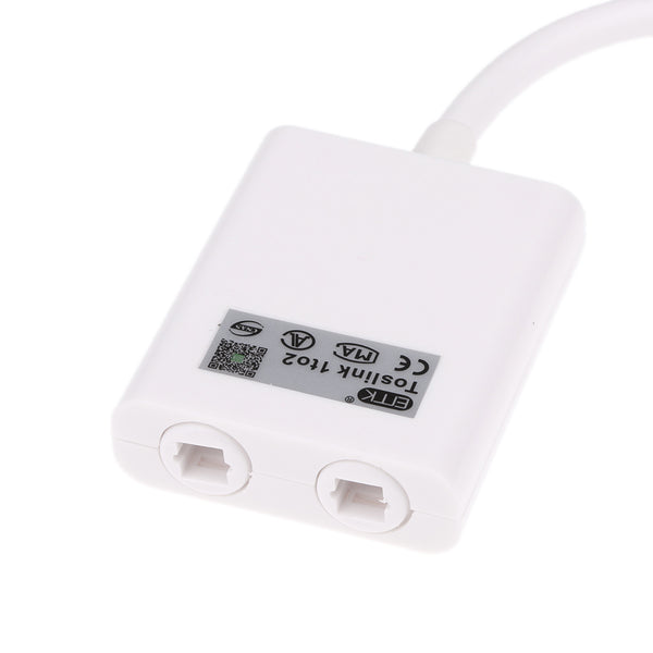 1 in 2 Out Digital Toslink Optical Fiber Audio Splitter Cable Adapter