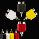 RCA Y Splitter AV Audio Video Plug Converter Male to Female Cable Adapter