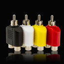 RCA Y Splitter AV Audio Video Plug Converter Male to Female Cable Adapter
