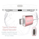 USB-C Type C Earphone, Type-c Ceramic Earphone Digital Decoding Noise-Isolation with CLDA Hi-Fi Stereo Sound Comfort for Wearing Pink