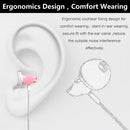 USB-C Type C Earphone, Type-c Ceramic Earphone Digital Decoding Noise-Isolation with CLDA Hi-Fi Stereo Sound Comfort for Wearing Pink
