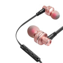 Awei ES 10TY Wired Metal In Ear Headphones, Hifi Metal Heavy Bass Noise Isolating Stereo Bass Headset Earbud Earphones With Mic Rose Gold