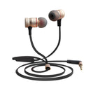Awei ES-70TY Universial Earphone 3.5mm Heavy Bass Wired Metal Headphones Headset With Microphone For Samsung For iPhone Xiaomi Gold